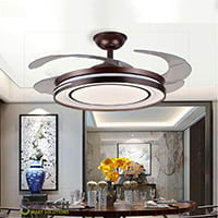 Invisible Remote Control Cooling Fan  with Lamp