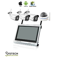 12 Inch LCD Screen NVR KIT  Wireless IP Camera Set 4CH WIFI Camera KITS with NVR
