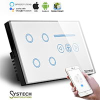 Smart Combo WIFI 4 gang light switch with wifi Ceiling Fan switch