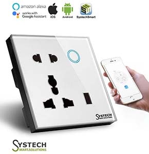 Smart Wifi Single Wall Socket 5 Pin Double Plug with USB port