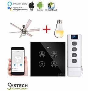 Wifi and Remote control Fan Light Smart Switch