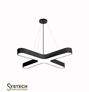 X Shape Aluminum LED Office Panel Light 40W