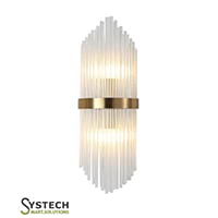 luxury modern glass wall sconce Living room hotel led wall lamp
